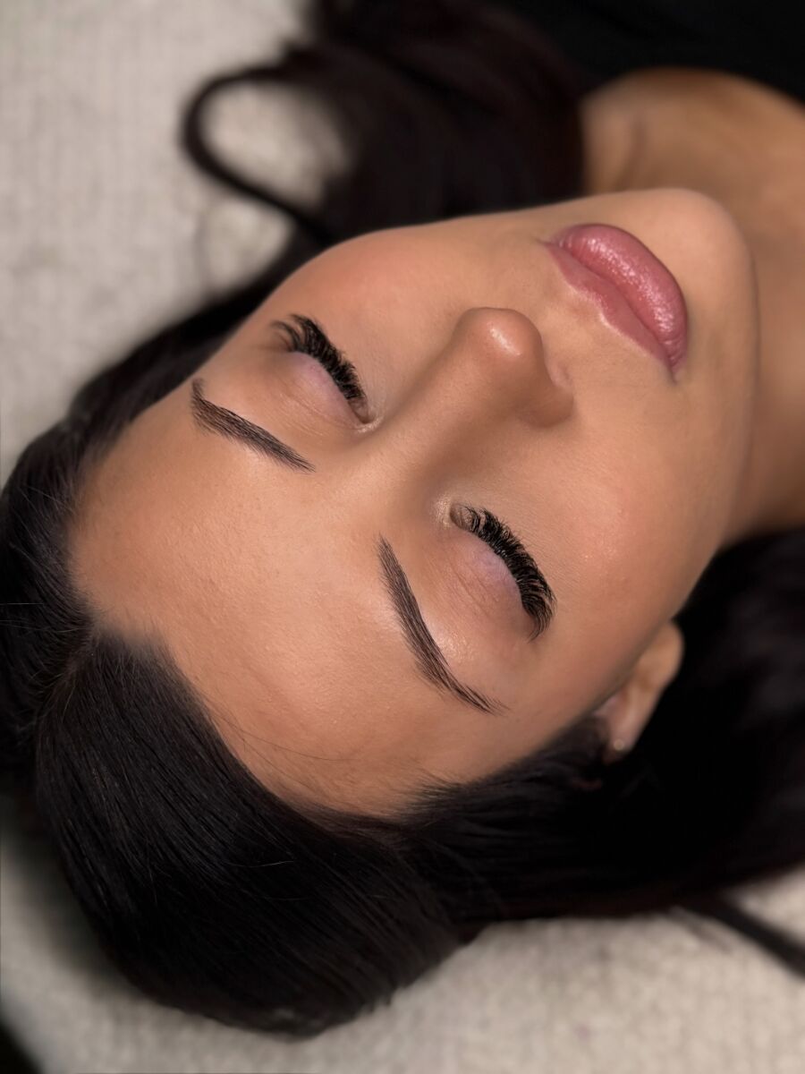 Lash extension close-up